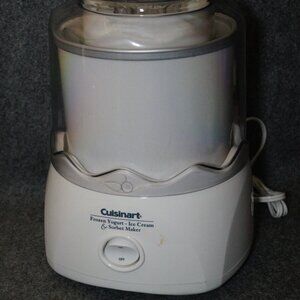 Cuisinart ICE‑20 Frozen Yogurt, Ice Cream & Sorbet Maker 1.5 Qt White – Preowned